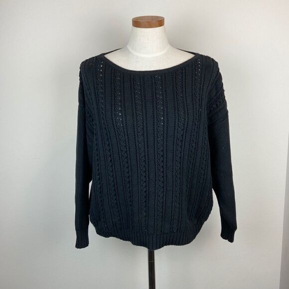 Point Sur Boxy Pointelle Sweater - Picture 1 of 7